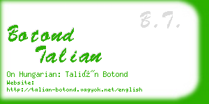 botond talian business card